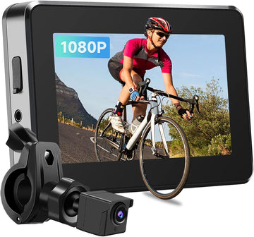 Bike Camera 1080P 4.3’’ Monitor Bicycle Rear View Mirror Handlebar 130°Adjustable Wide Night Vision for Mountain Ebike