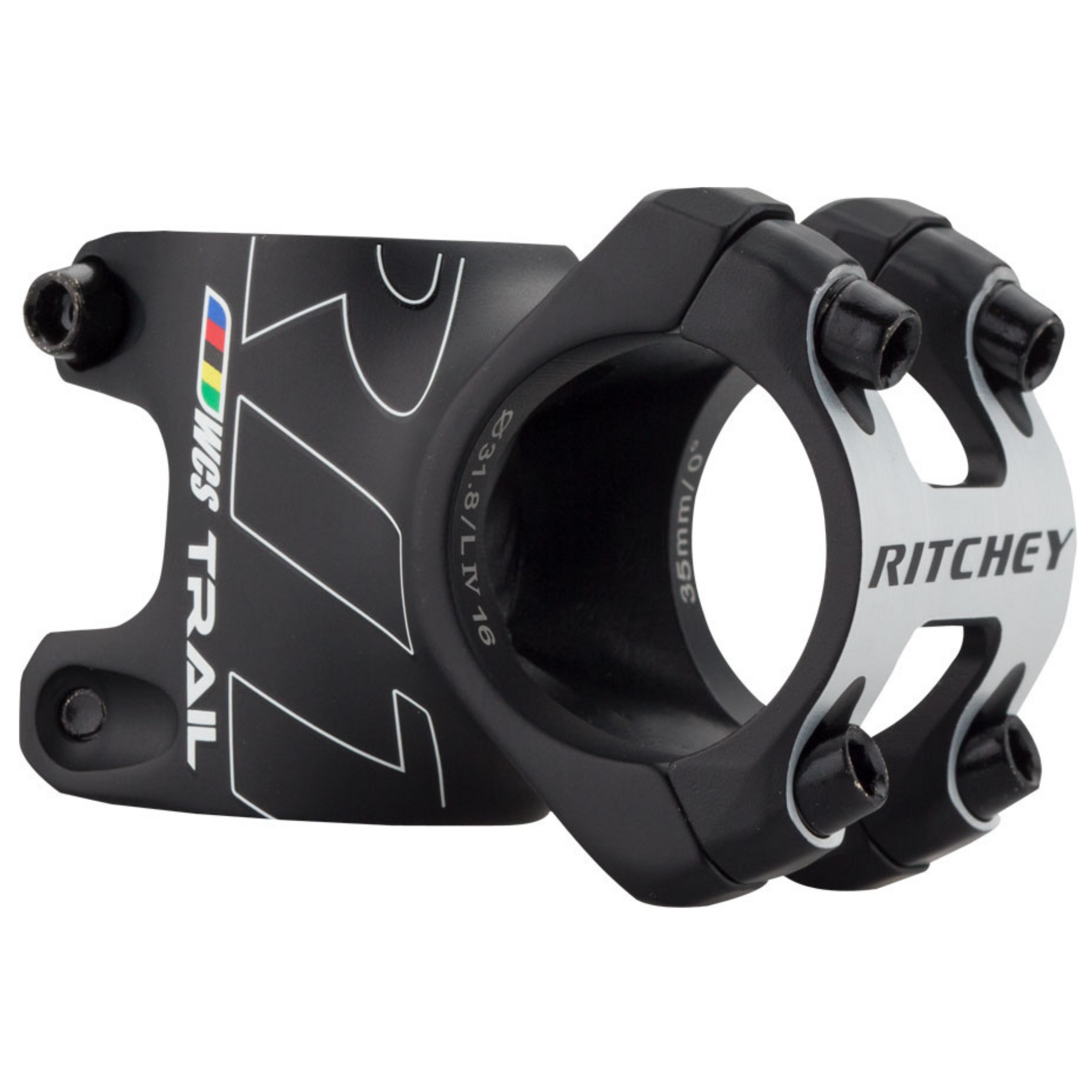 Ritchey WCS Trail Stem - 35mm, 31.8mm, 0 Degree, Aluminum, Black