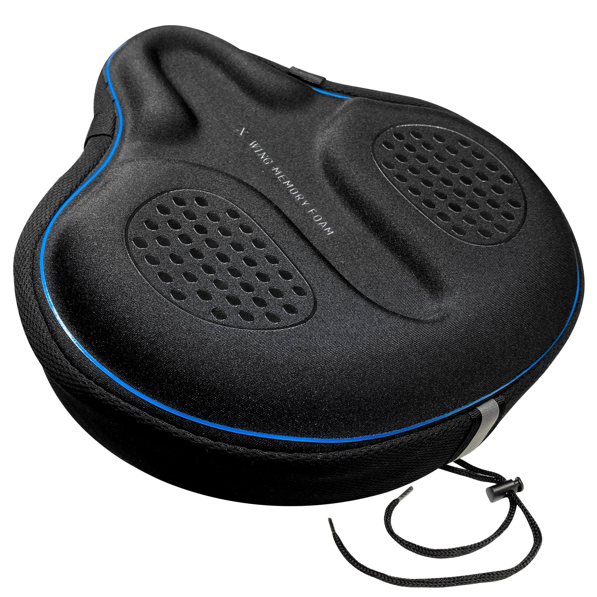 X WING Wide Bike Seat Cover Padded with Memory Foam with Ultra-Soft Cushion
