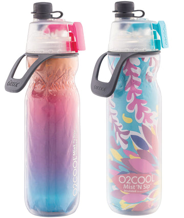 o2cool arctic squeeze insulated mist 'n sip water bottle