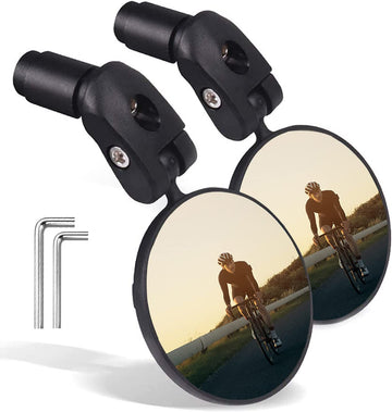 PFBike Mirrors 2pcs Bar End Bicycle Mirrors for Handlebars/ Safe Rearview Mirror