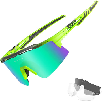 KAPVOE Cycling Glasses Mountain Bike Sports Polarized Sunglasses for Men Women MTB Bicycle Riding Baseball Golf Running