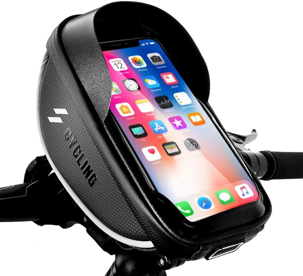 CbRSPORTS Bike Handlebar Bag Bike Phone Bag, Waterproof,Top Tube Phone Pack for Phone Below 6.5"