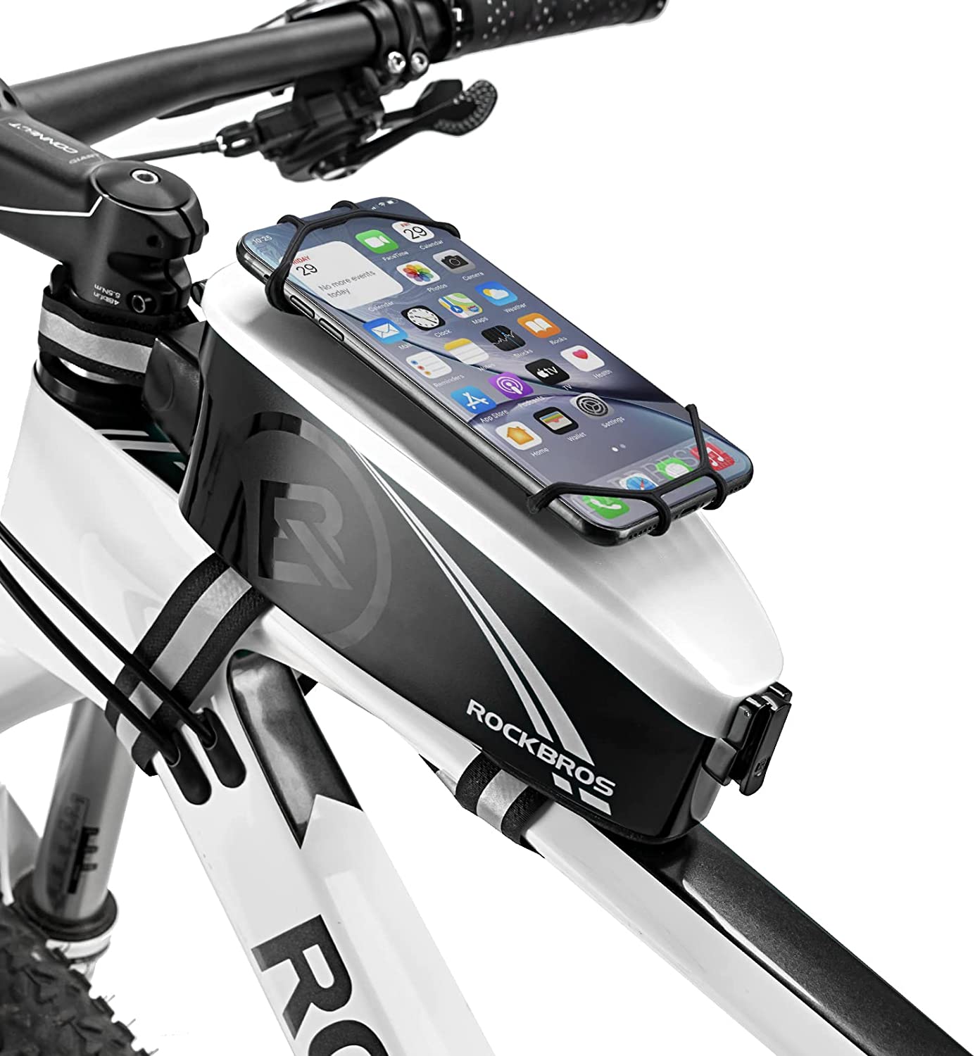 ROCKBROS Phone Mount Bag Hard Case Cycling Storage Bag Fit Cellphones Below 6.8"