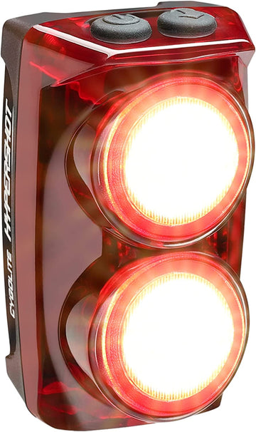 Cygolite Hypershot – 350 Lumen Bike Tail Light– 7 Night & Daytime Modes–IP64 Water Resistant–Secured Hard Mount–USB Rechargeable