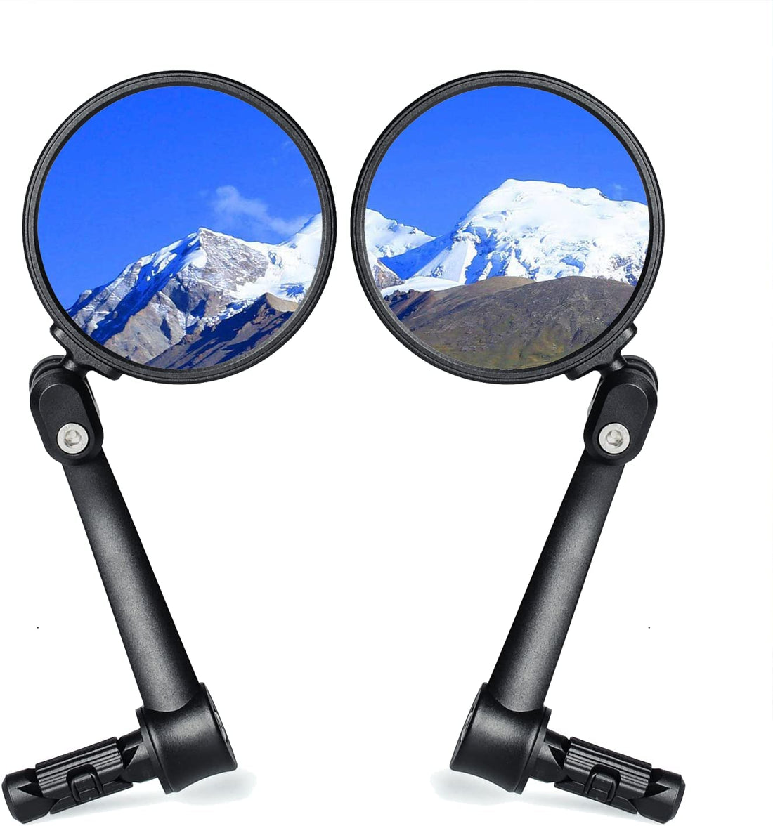 BriskMore 2022 New Bar End Bike Mirrors , High–Definition Convex Glass Lens