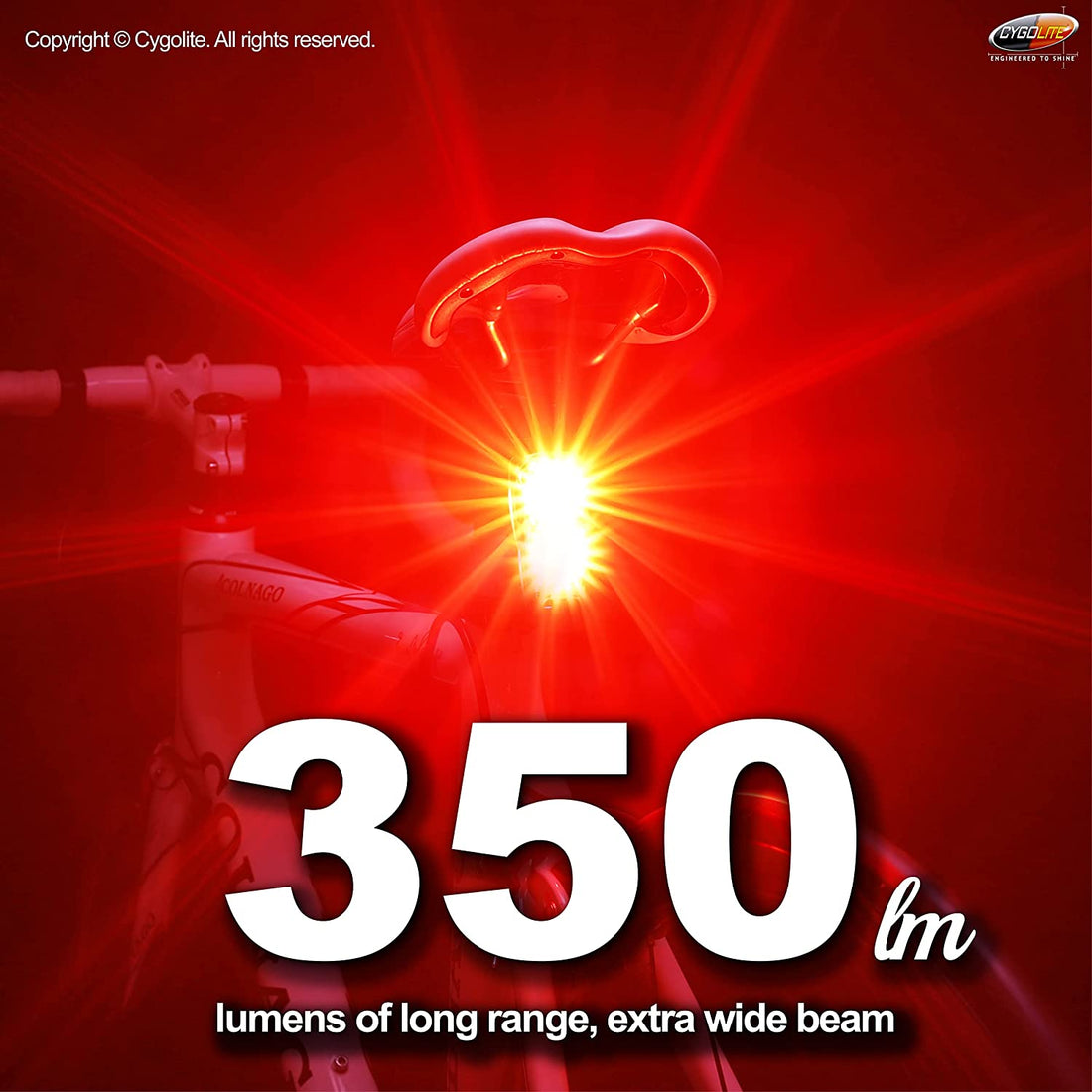 Cygolite Hypershot – 350 Lumen Bike Tail Light– 7 Night & Daytime Modes–IP64 Water Resistant–Secured Hard Mount–USB Rechargeable