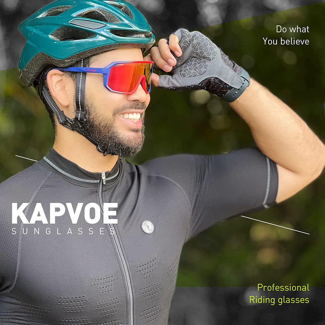 KAPVOE Polarized Cycling Glasses Sports Sunglasses, UV400 Protection Cycling Glasses