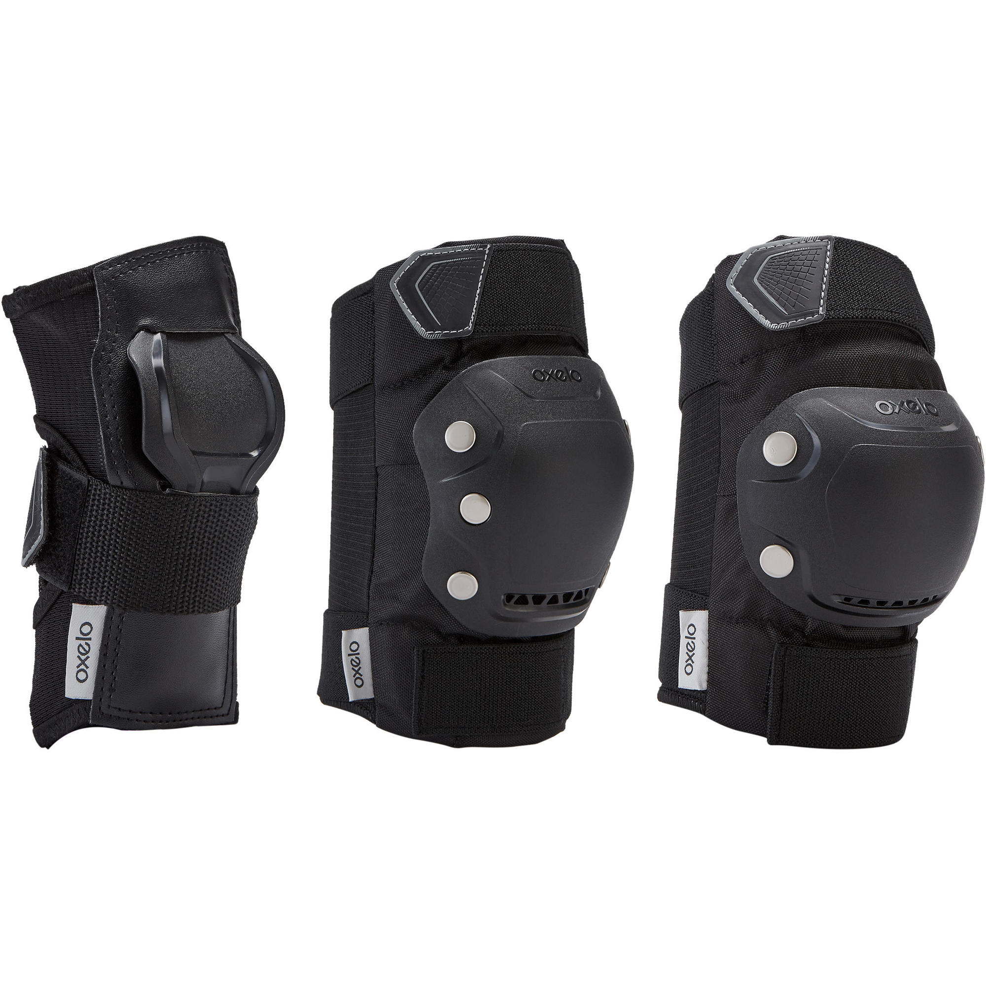 Decathlon Decathlon Oxelo FIT500 Protective Gear Set w/ Knee/Elbow Pads &amp; Wrist Guard Adul