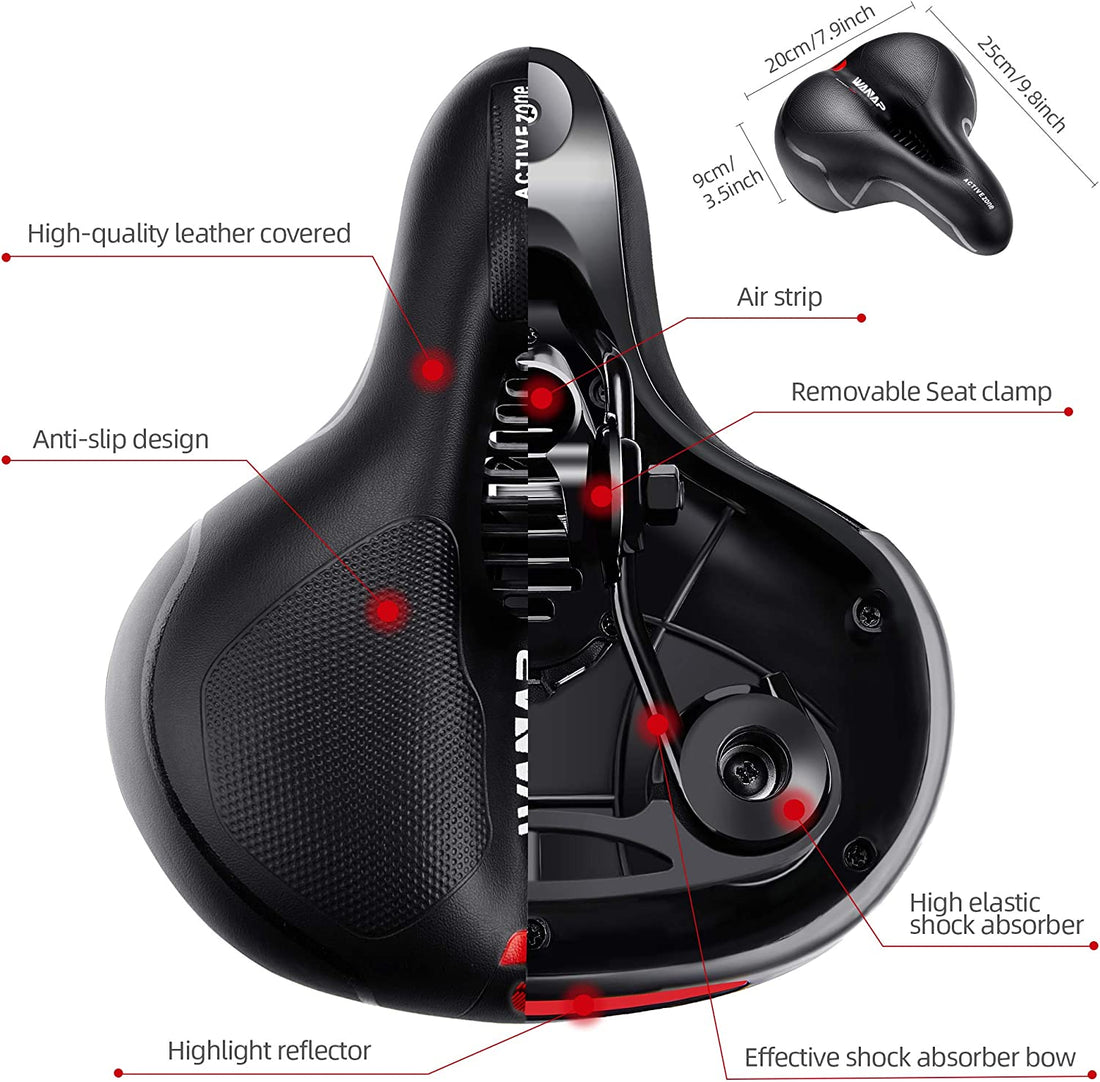 Bike Saddle, BUSATIA Bike Seat Men Women Gel Seat Cushion for Bikewith Installation Tools