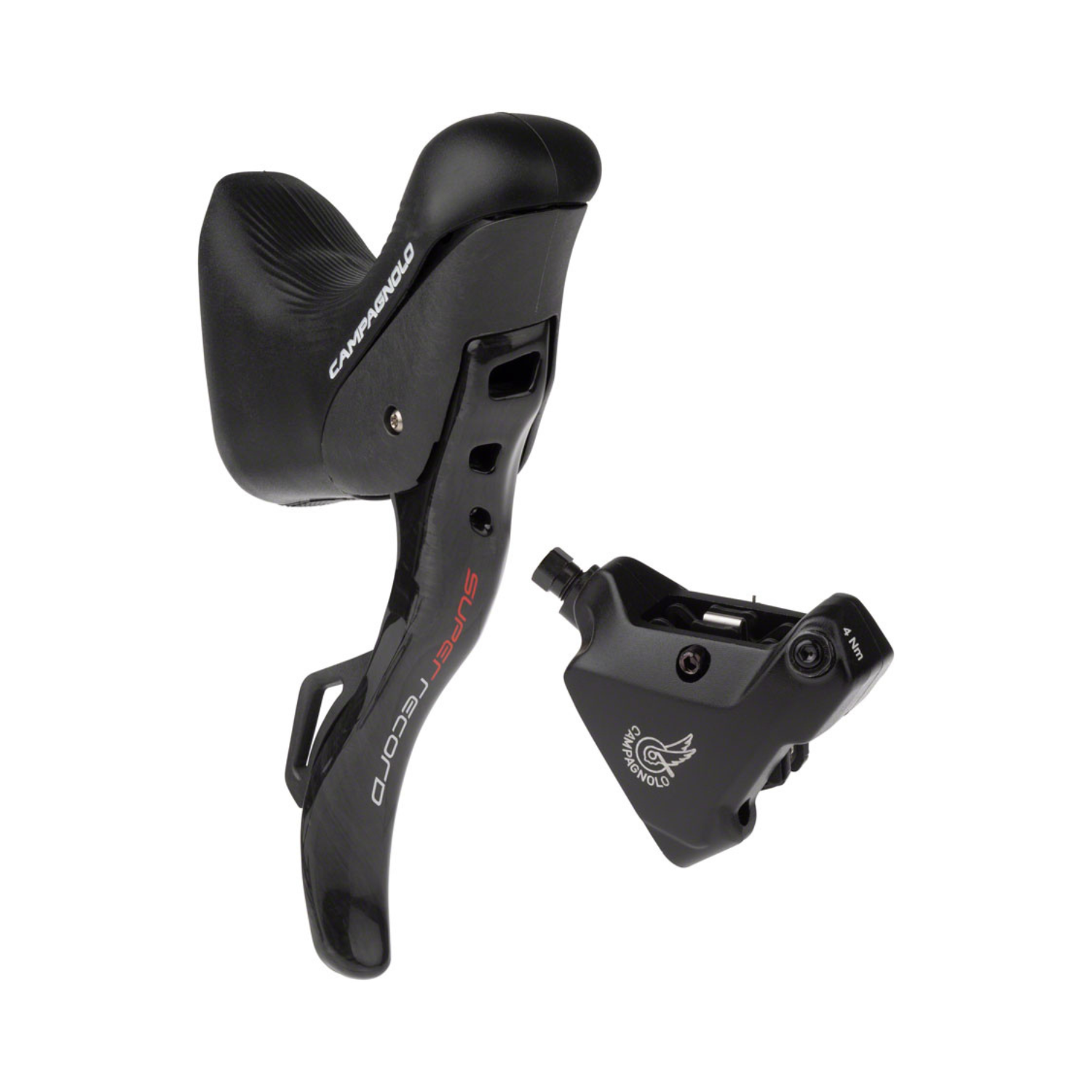 Campagnolo Super Record Ergopower EPS Hydraulic Brake/Shift Lever and Disc Caliper - Right/Rear, 12-Speed, 140mm Flat
