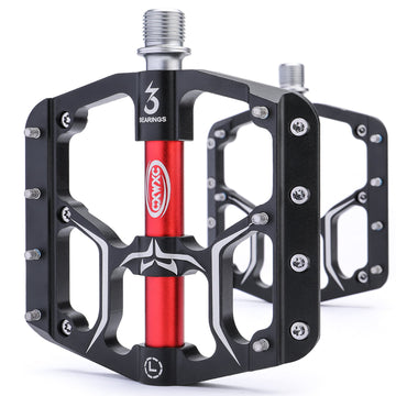 CXWXC Road/Mountain  Bike Pedals 3 Bearings 9/16” Aluminum Alloy Bicycle Pedals