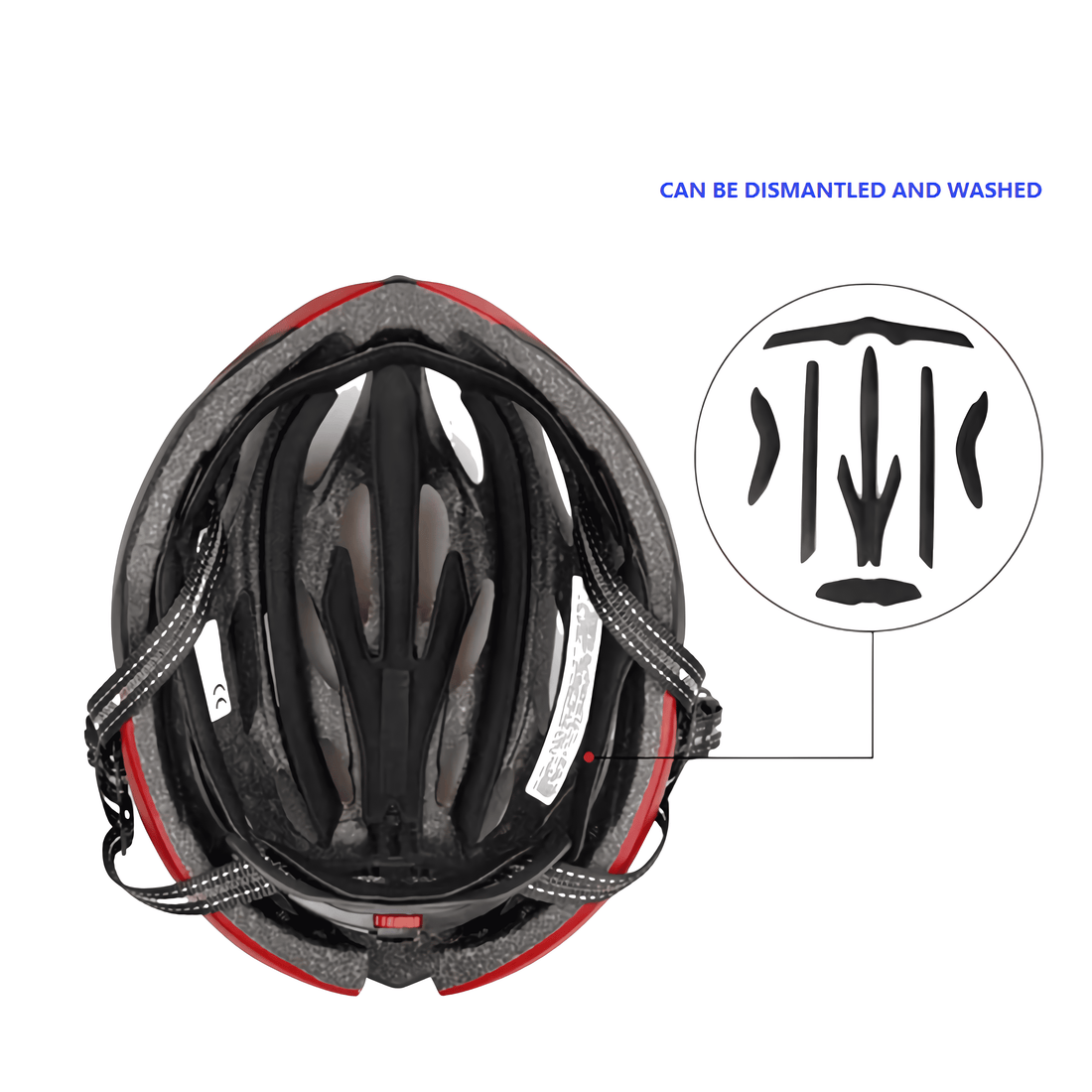 perfrom Bike Helmet,Adjustable Belt Sport Helmets for Adult Men Women, 14+Black