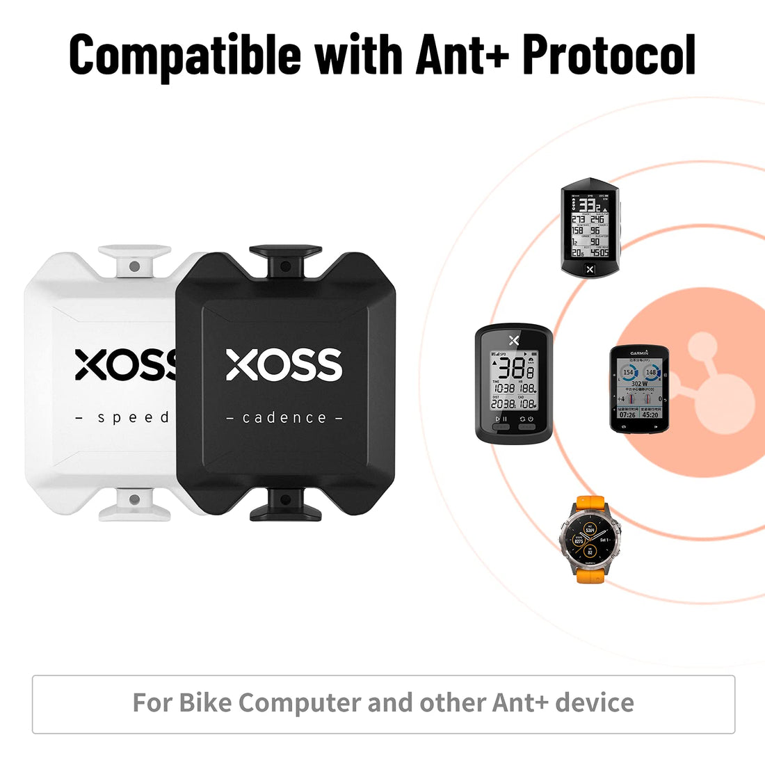XOSS X1 Suite Bike Speed and Cadence Sensor Bicycle Speedometer ANT Bluetooth 4.0 for Wireless Cycle Computer