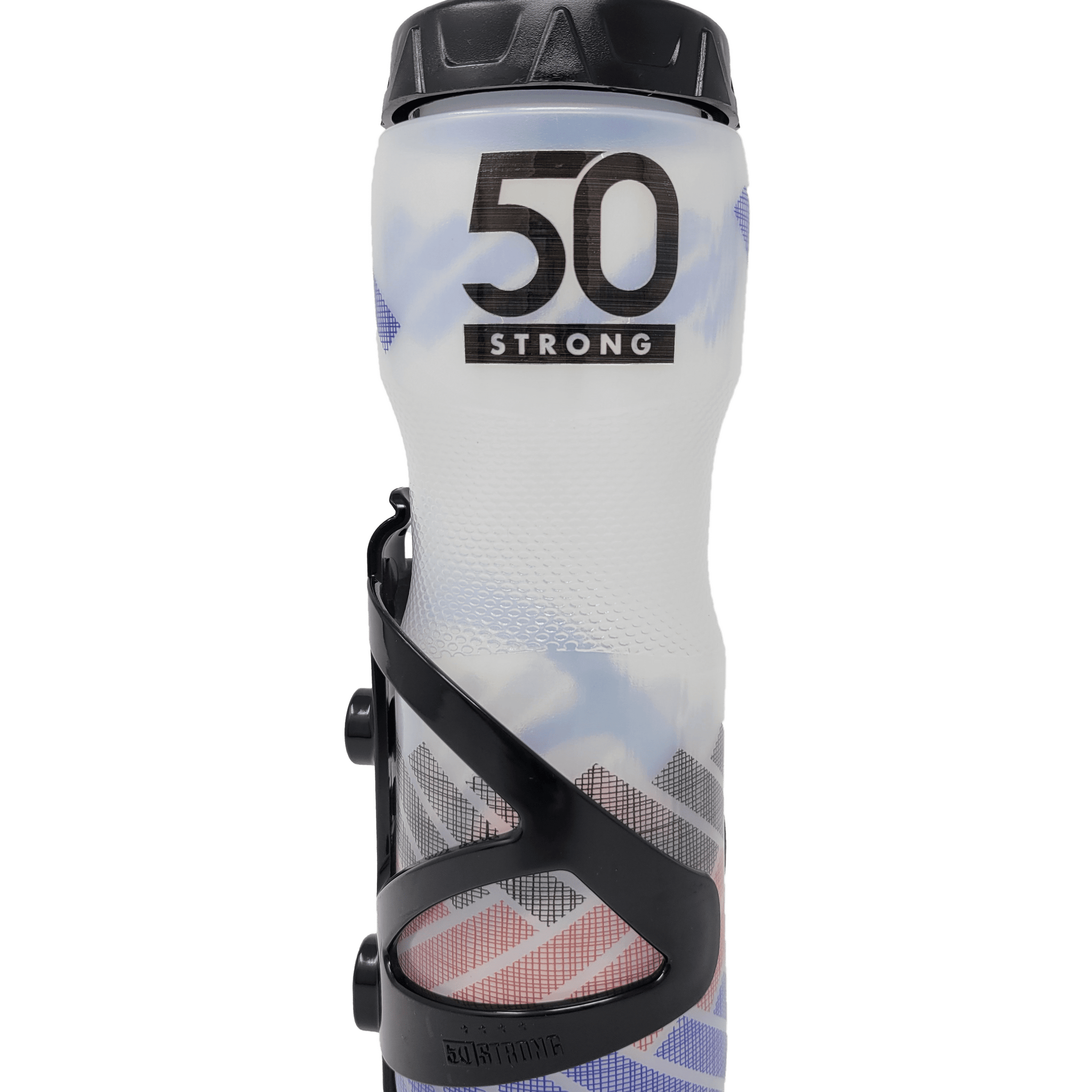 50 Strong 28 oz Off-White Plastic Water Bottle with Bike Cage Included!