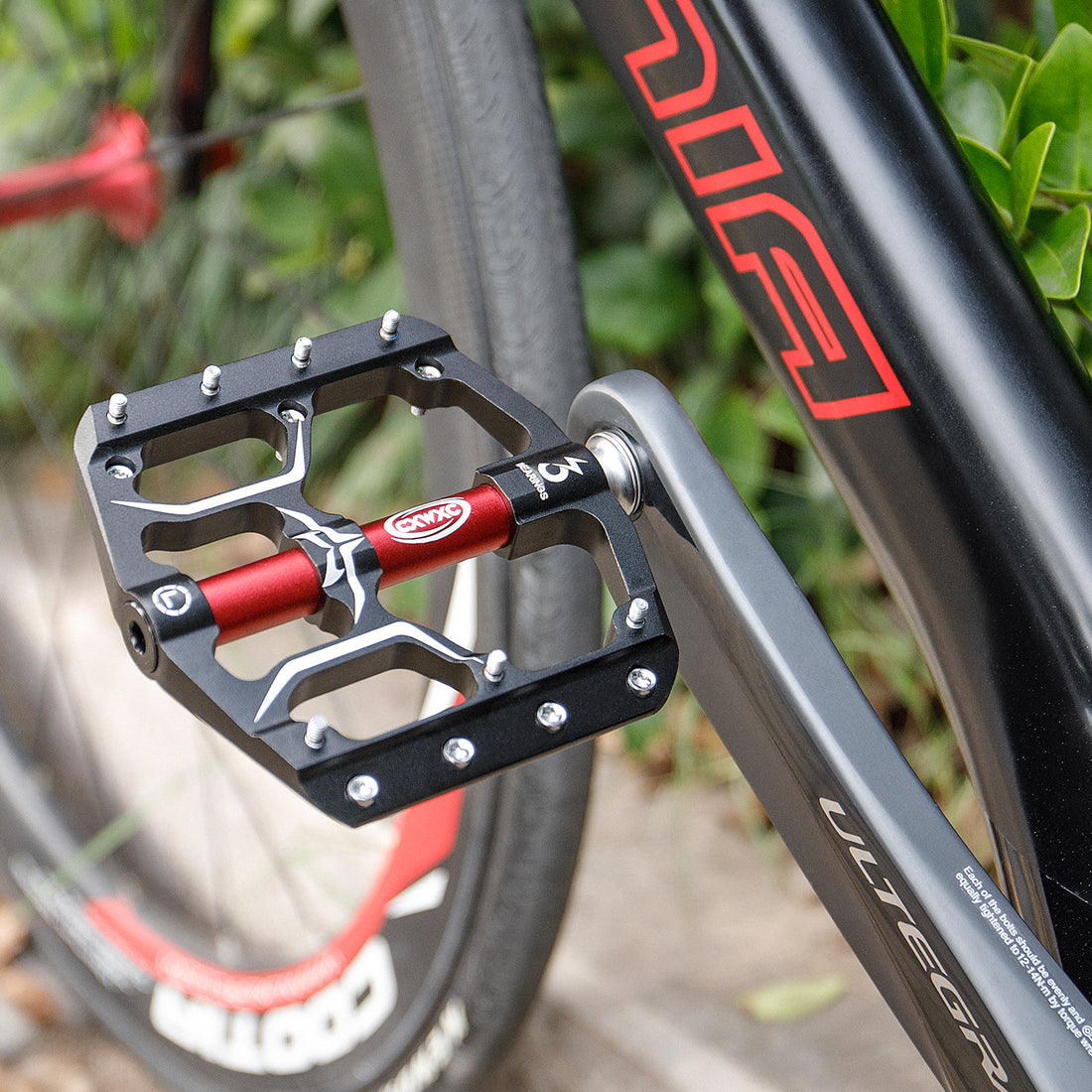 CXWXC Road/Mountain  Bike Pedals 3 Bearings 9/16” Aluminum Alloy Bicycle Pedals