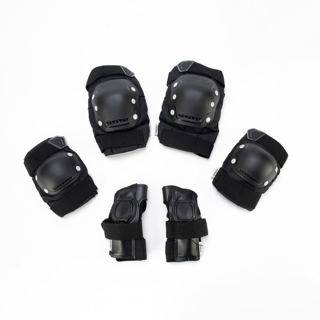Decathlon Decathlon Oxelo FIT500 Protective Gear Set w/ Knee/Elbow Pads &amp; Wrist Guard Adul