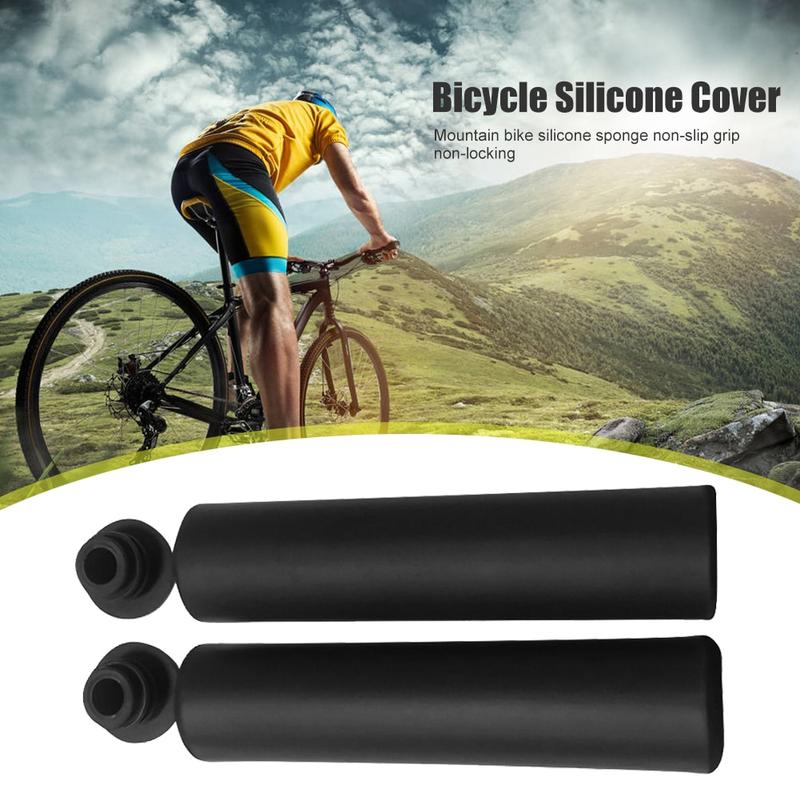 1 PAIR ANTI-SKID SILICONE BICYCLE GRIPS