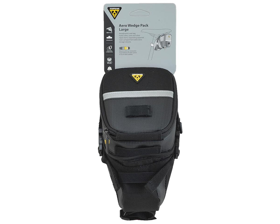 TOPEAK AERO WEDGE BIKE SADDLE BAG W/STRAP MOUN